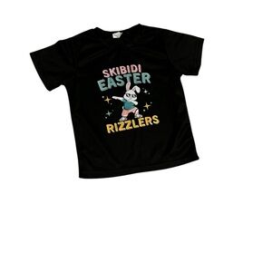 Black Skibidi Easter Rizzlers T-Shirt